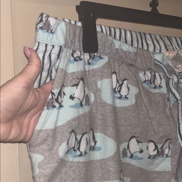 Munki Munki flannel penguin print Pajamas - Gray size XL - Picture 5 of 13